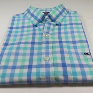 Vineyard Vines Boys Medium Whale Button down Shirt